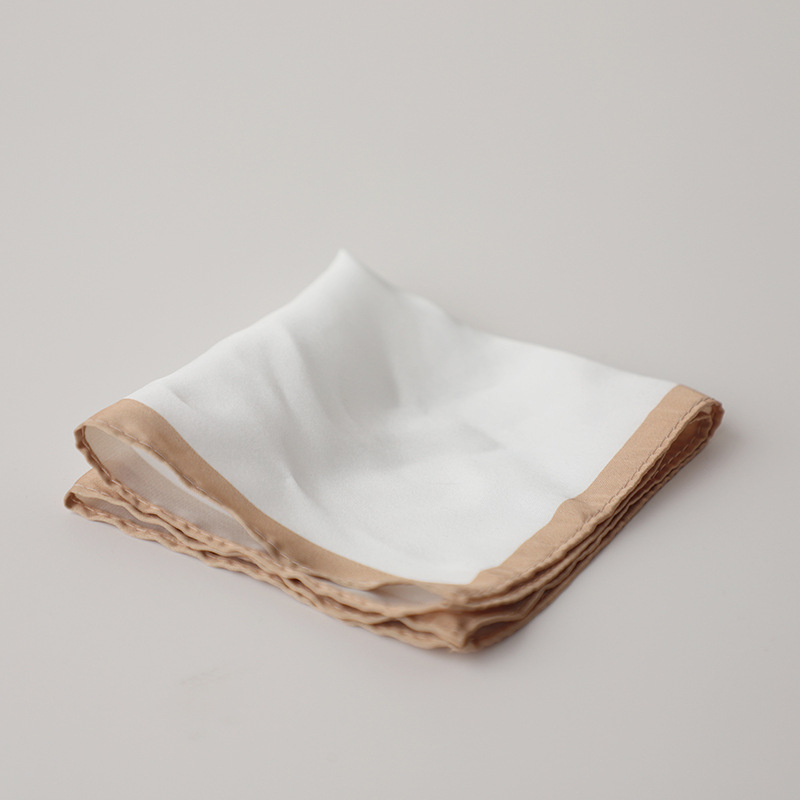 Batistă de buzunar pentru bărbați, stil retro, fibră poliester, model monocrom, ambalaj simplu