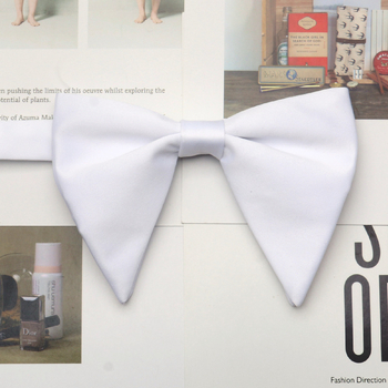 Papion unisex în formă de corn cu floare pentru guler, poliester monocrom