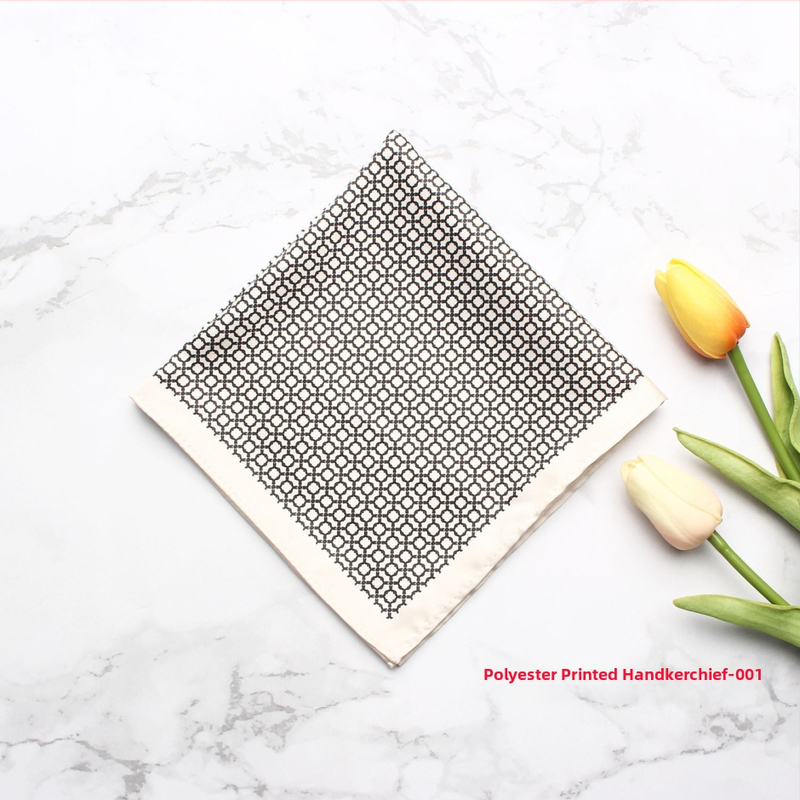 Batistă de buzunar cu model imprimat, poliester, unisex, stil lejer