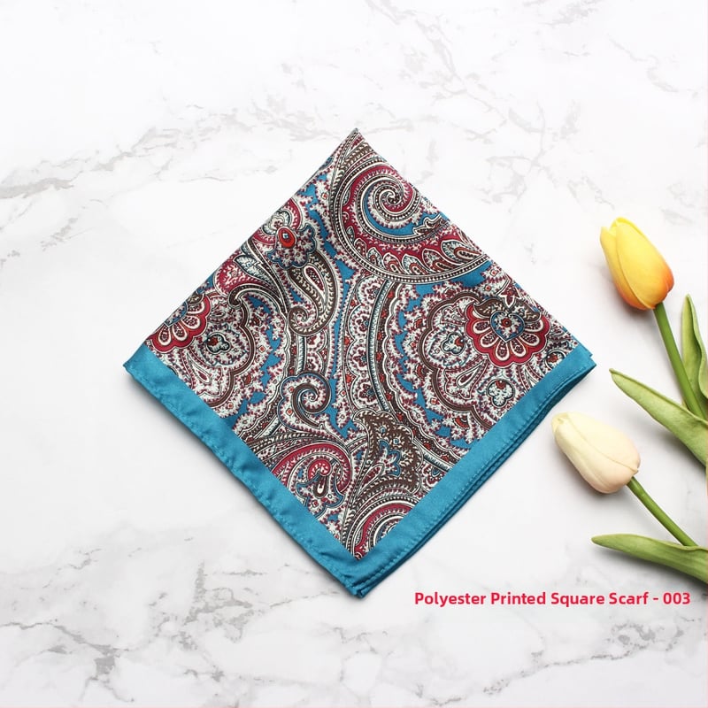 Batistă de buzunar cu model imprimat, poliester, unisex, stil lejer