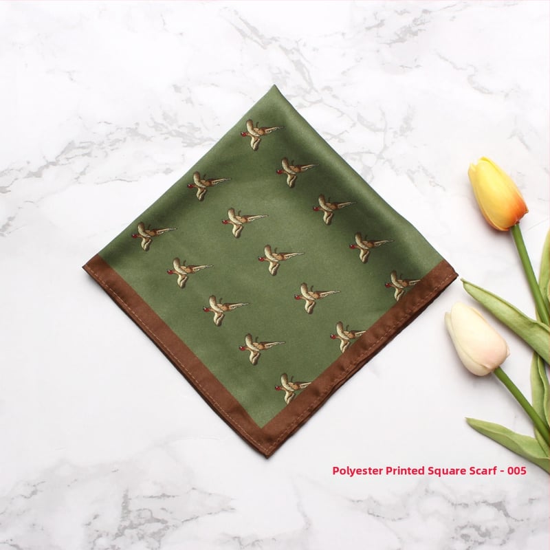 Batistă de buzunar cu model imprimat, poliester, unisex, stil lejer