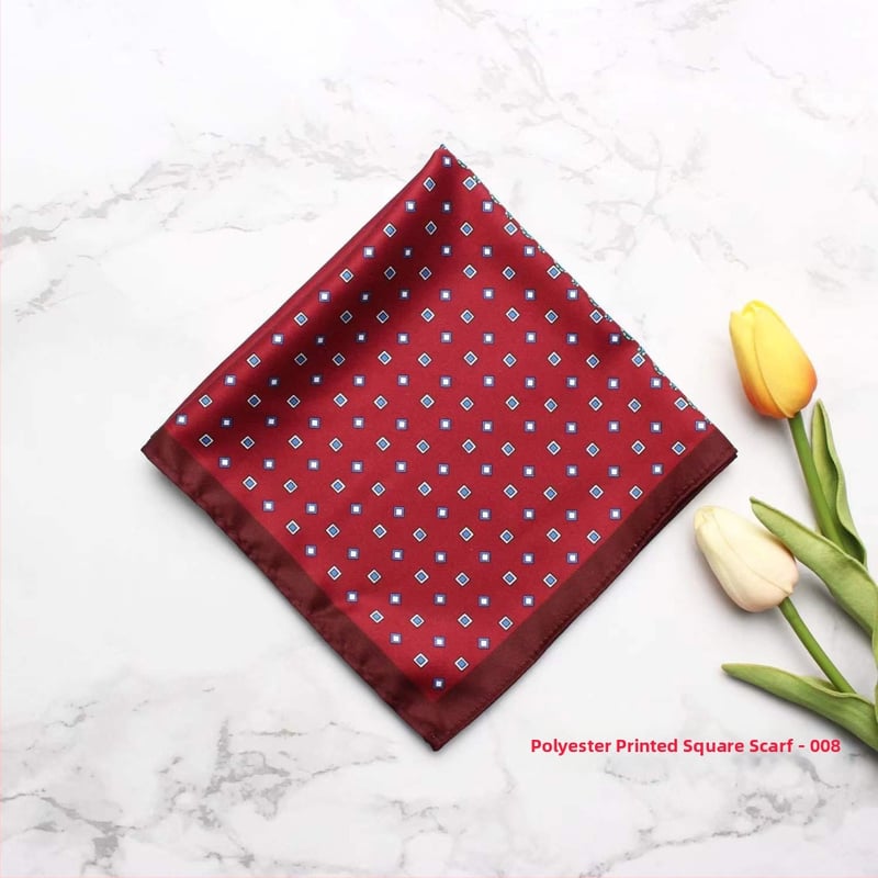 Batistă de buzunar cu model imprimat, poliester, unisex, stil lejer