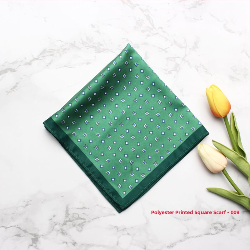 Batistă de buzunar cu model imprimat, poliester, unisex, stil lejer