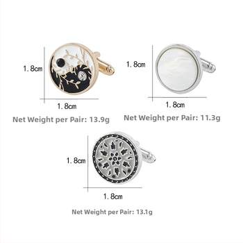 Vyriski rankogalių segtukai su širdies dizainu ir gradientiniu abalone kiauto motyvu, lydinys, paviršiaus apdirbimas lašinio aliejaus efektu, pritaikomi (Medžiaga: Lydinys; Stilius: Vyrams; Dizainas: Širdis; Finišas: Lašinio aliejaus efektas; Pritaikomas: