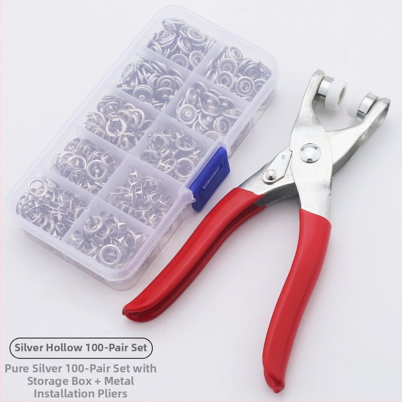 Комплект от 5 метални копчета за дрехи — неръждаема стомана, дизайн с щипкови нокти, подходящ за бельо, ризи, дрехи и детско облекло — Peng Chen