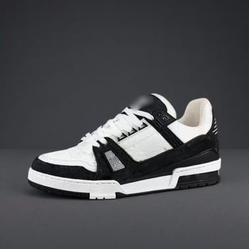 Pantofi de alergare unisex cu partea superioară din bumbac, talpă din cauciuc, închidere cu șireturi, guler scăzut, vârf rotund