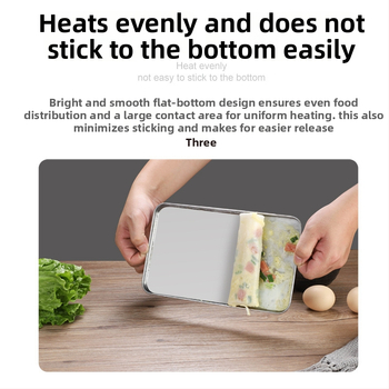 Placă plată din oțel inoxidabil pentru aburire, pătrată, stil modern simplu