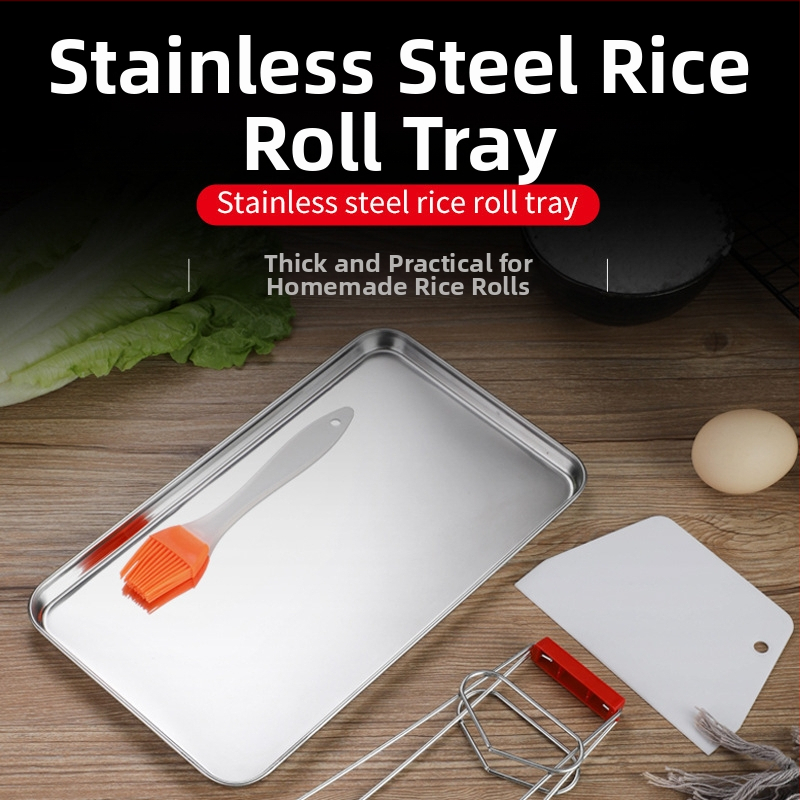 Placă plată din oțel inoxidabil pentru aburire, pătrată, stil modern simplu