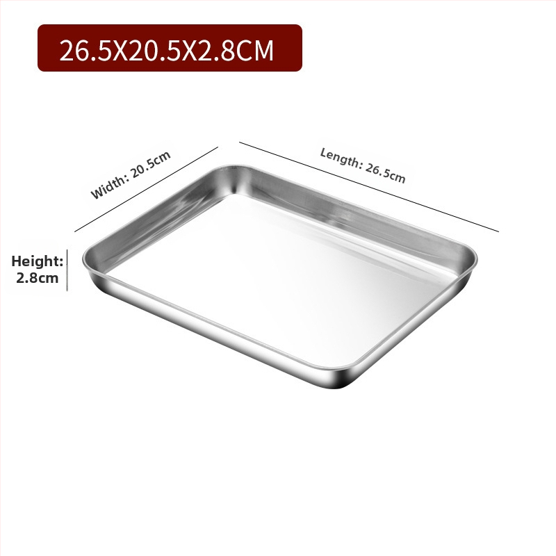 Placă plată din oțel inoxidabil pentru aburire, pătrată, stil modern simplu