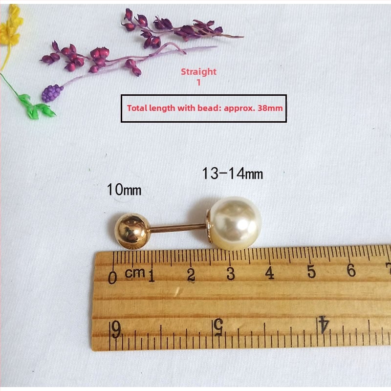 Unisex prancūziški apykaklių segtukai, korėjietiško stiliaus, dvigubos galvos spiralės perlų metaliniai segtukai, geometrinis dizainas, elektroplakavimas