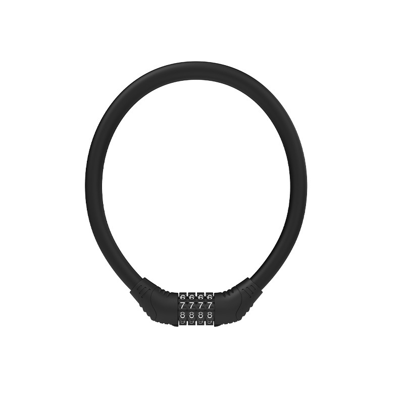 Heidelberg Φορητό λουκέτο ποδηλατών με κωδικό πρόσβασης, προστασία από κλοπή, ατσάλινο καλώδιο με PVC περίβλημα και ABS κλειδαριά, μοντέλο: λουκέτο με κωδικό δαχτυλιδιού, για ποδήλατα βουνού και ηλεκτρικά, στυλ μοντέρνος μινιμαλισμός