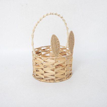 Coș de depozitare împletat cu compartimente, realizat manual, stil pastoral, model Hlcsnl07