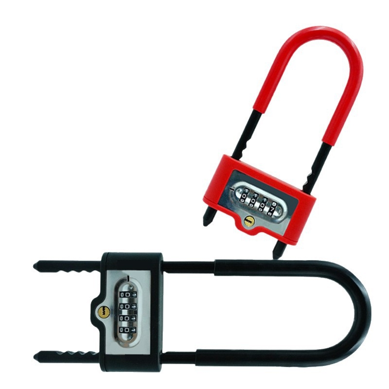 Ψηφιακή κλειδαριά U-σχήματος για γυάλινες πόρτες | Υλικό: κράμα χάλυβα; Μοντέλο: Password U-Shaped Lock; Τύπος: Ψηφιακός; Πάχος ράβδου κλειδώματος: 13; Απόσταση ράβδου κλειδώματος: 8