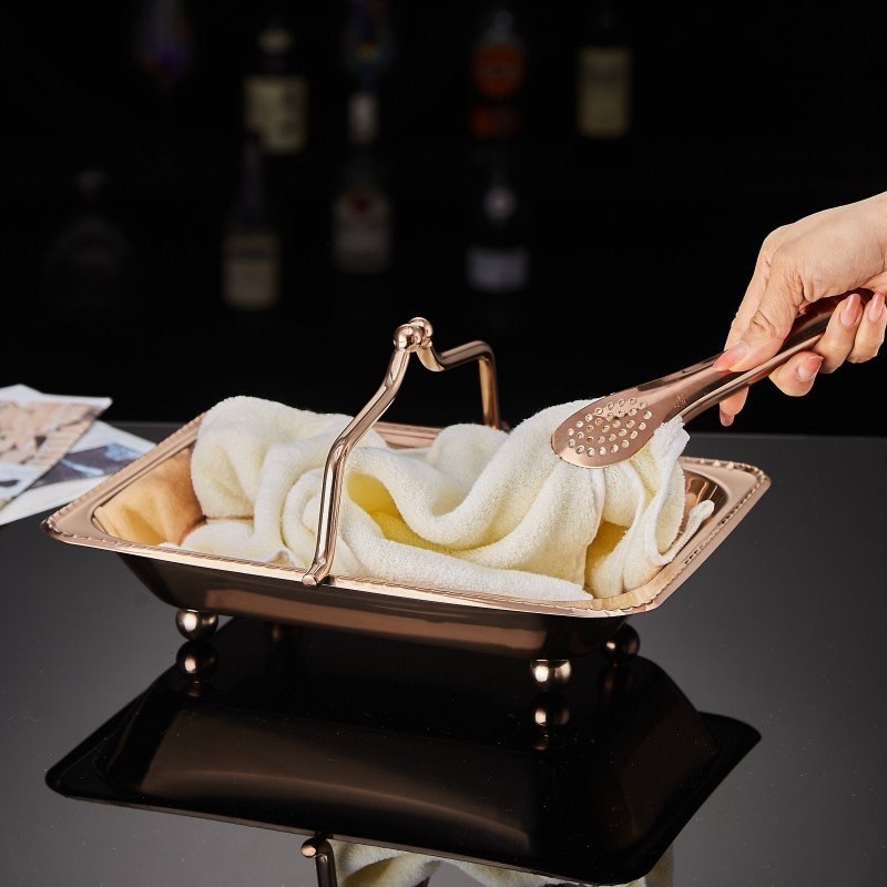 Tavă din oțel inoxidabil pentru prosoape, coș pentru prosoape de mână, farfurie de fructe — cameră hotel/KTV bar, Calitate de primă clasă, Stil chinez nou, Stil simplu