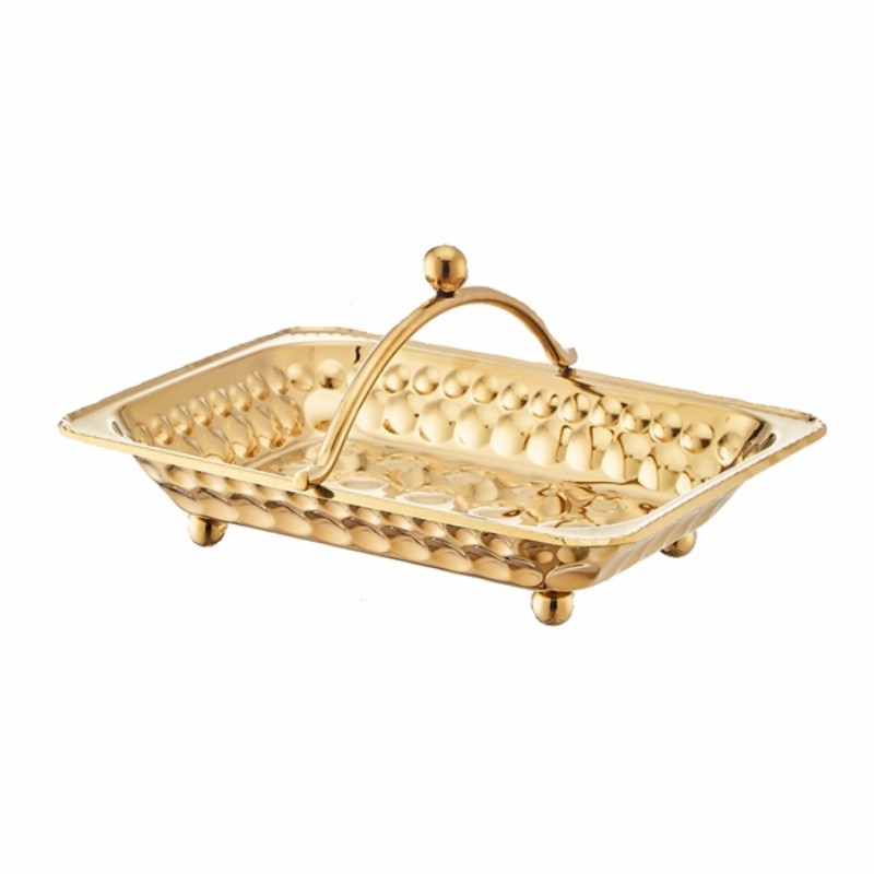 Tavă din oțel inoxidabil pentru prosoape, coș pentru prosoape de mână, farfurie de fructe — cameră hotel/KTV bar, Calitate de primă clasă, Stil chinez nou, Stil simplu