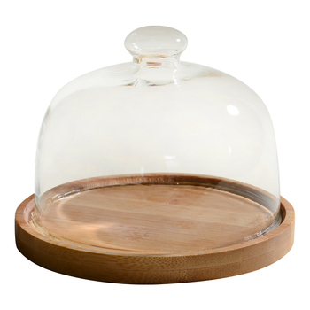 Tavă pentru desert cu capac din sticlă, design nordic simplu, calitate premium, neimportat