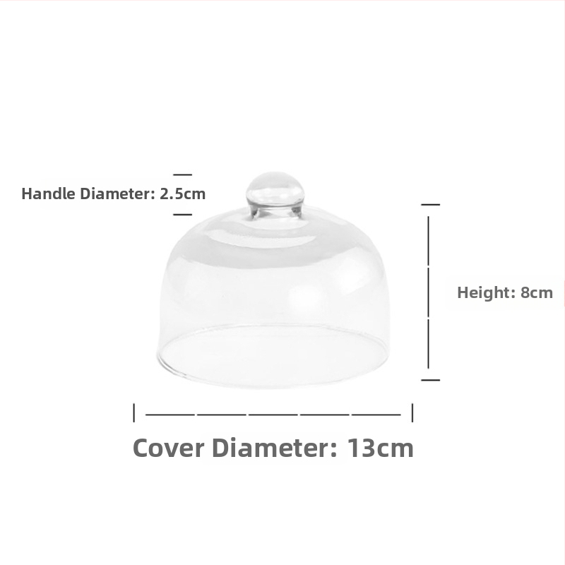 Tavă pentru desert cu capac din sticlă, design nordic simplu, calitate premium, neimportat