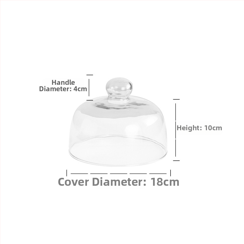 Tavă pentru desert cu capac din sticlă, design nordic simplu, calitate premium, neimportat