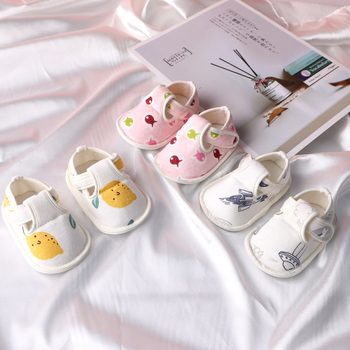 Pantofi pentru copii mici – Stil coreean, închidere Velcro, partea superioară din bumbac, Primăvară-Toamnă, pentru 12-48 de luni