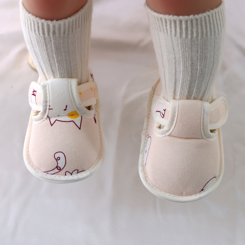 Pantofi pentru copii mici – Stil coreean, închidere Velcro, partea superioară din bumbac, Primăvară-Toamnă, pentru 12-48 de luni