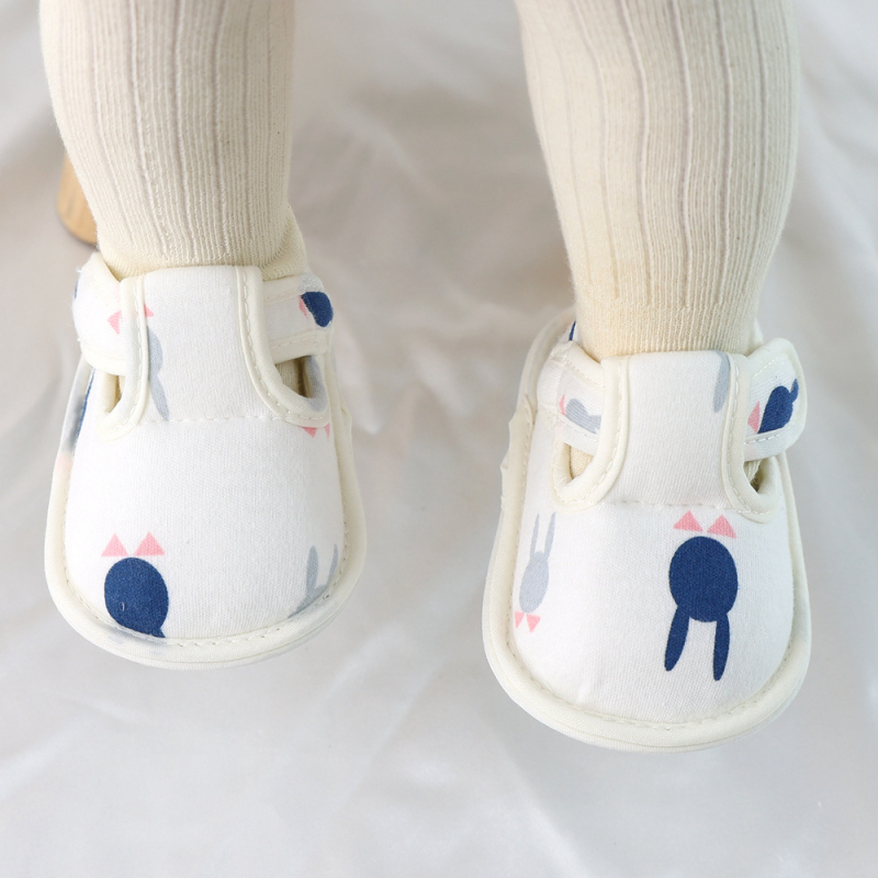 Pantofi pentru copii mici – Stil coreean, închidere Velcro, partea superioară din bumbac, Primăvară-Toamnă, pentru 12-48 de luni