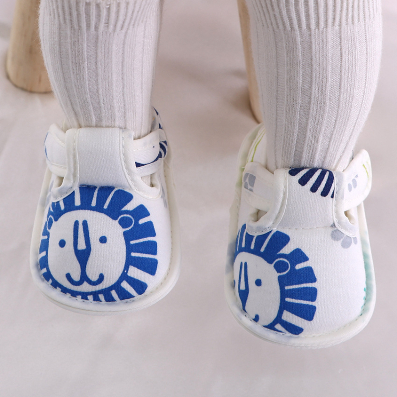 Pantofi pentru copii mici – Stil coreean, închidere Velcro, partea superioară din bumbac, Primăvară-Toamnă, pentru 12-48 de luni