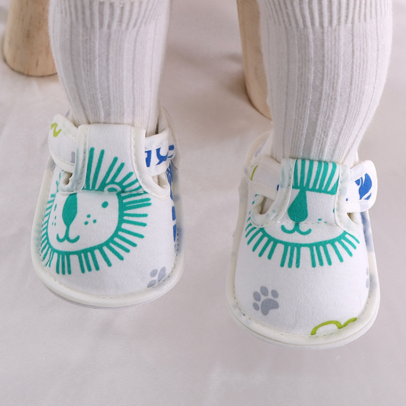Pantofi pentru copii mici – Stil coreean, închidere Velcro, partea superioară din bumbac, Primăvară-Toamnă, pentru 12-48 de luni