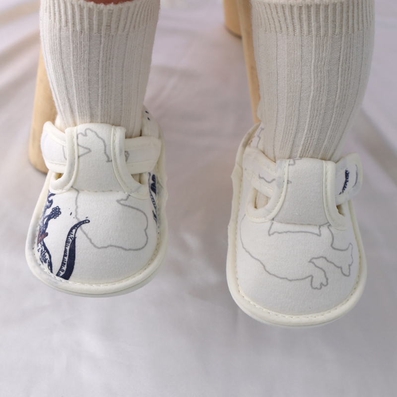 Pantofi pentru copii mici – Stil coreean, închidere Velcro, partea superioară din bumbac, Primăvară-Toamnă, pentru 12-48 de luni