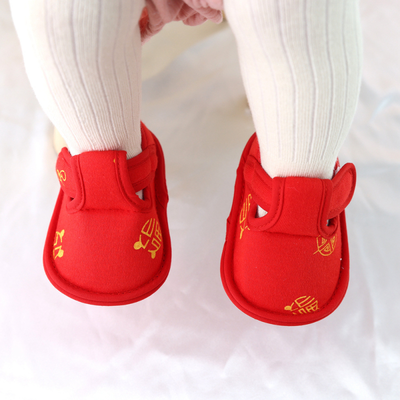 Pantofi pentru copii mici – Stil coreean, închidere Velcro, partea superioară din bumbac, Primăvară-Toamnă, pentru 12-48 de luni
