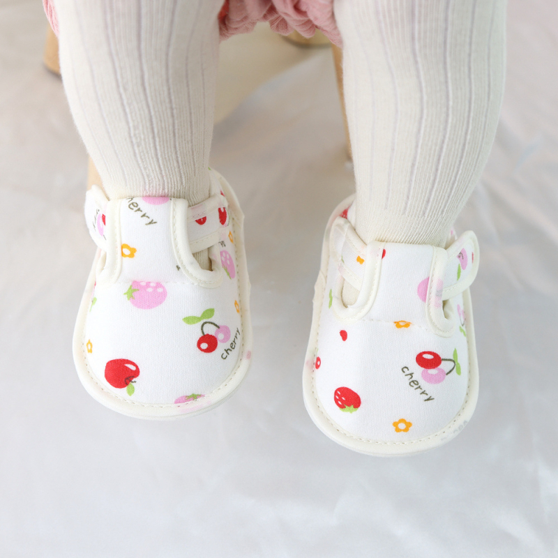 Pantofi pentru copii mici – Stil coreean, închidere Velcro, partea superioară din bumbac, Primăvară-Toamnă, pentru 12-48 de luni