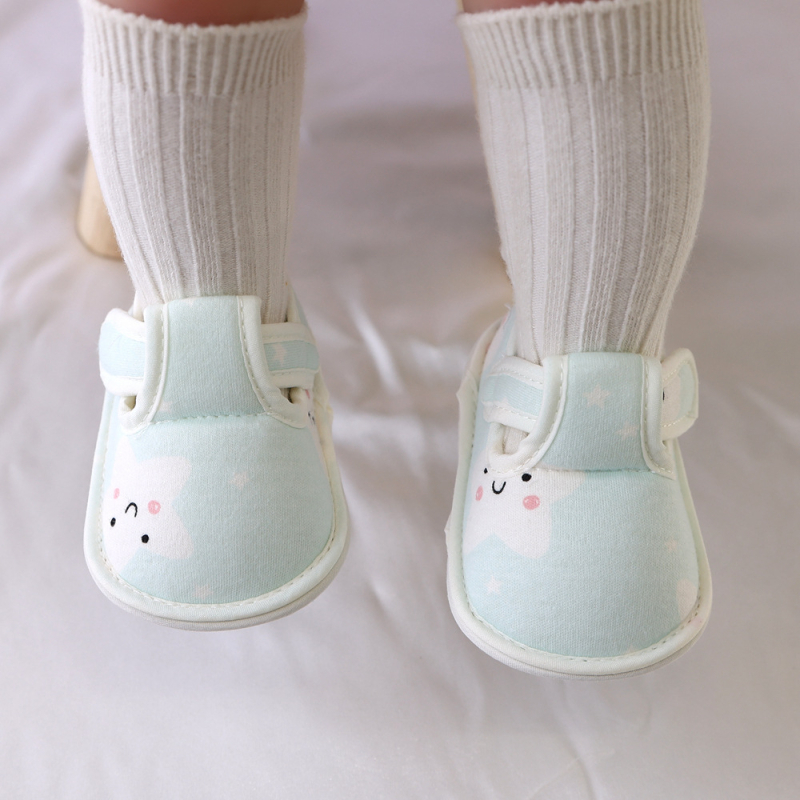 Pantofi pentru copii mici – Stil coreean, închidere Velcro, partea superioară din bumbac, Primăvară-Toamnă, pentru 12-48 de luni