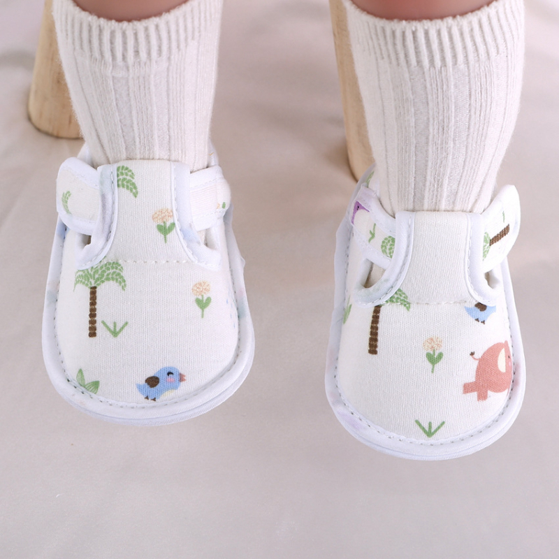 Pantofi pentru copii mici – Stil coreean, închidere Velcro, partea superioară din bumbac, Primăvară-Toamnă, pentru 12-48 de luni
