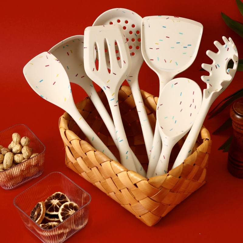 Set silikonskih spatula i žlica – neprijanjiva, otporna na visoke temperature, protuklizna, protiv opeklina, držak od silikona