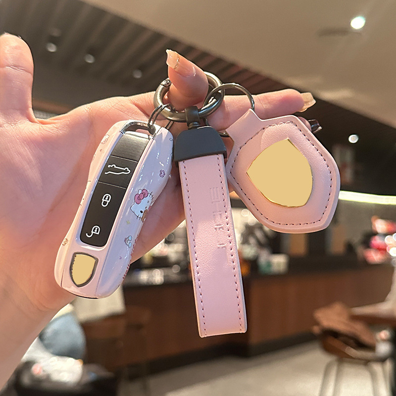 Κάλυμμα κλειδιού Porsche – ABS, Καρτούν στυλ, Συμβατό με Cayenne, 911, Panamera, Taycan, Macan κλειδιά