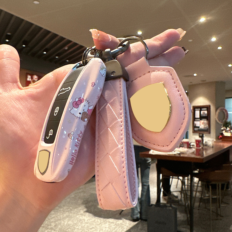 Κάλυμμα κλειδιού Porsche – ABS, Καρτούν στυλ, Συμβατό με Cayenne, 911, Panamera, Taycan, Macan κλειδιά