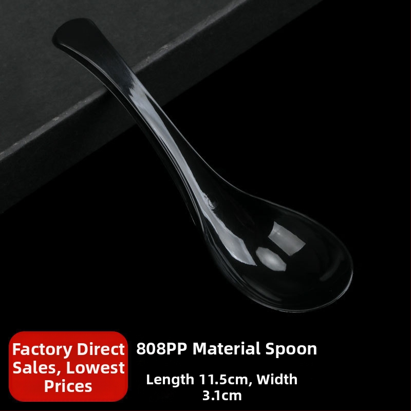 Vienkartiniai plastikiniai Bibimbap šaukštai, pakuotė 100 vnt., išsinešimui, mikrobangų krosnelė nėra saugi