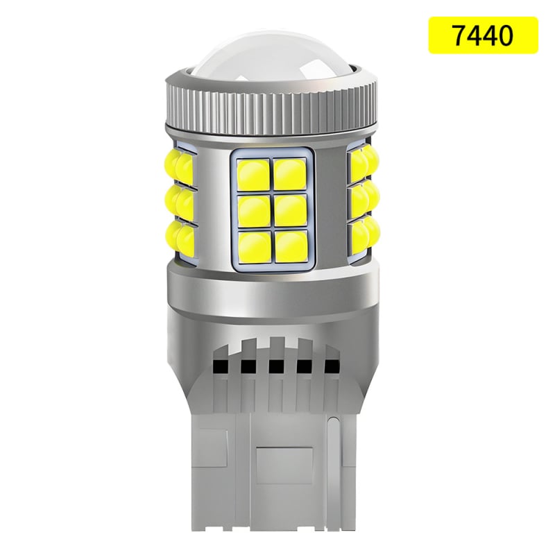 LED автомобилна крушка 1156-33SMD-3030 конвексен чип със леща за мигач, задна светлина и спирачка, 10-30V, 6.85W, 872 lm