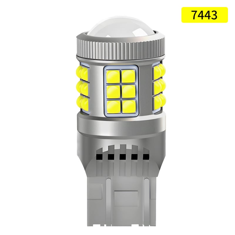 LED автомобилна крушка 1156-33SMD-3030 конвексен чип със леща за мигач, задна светлина и спирачка, 10-30V, 6.85W, 872 lm