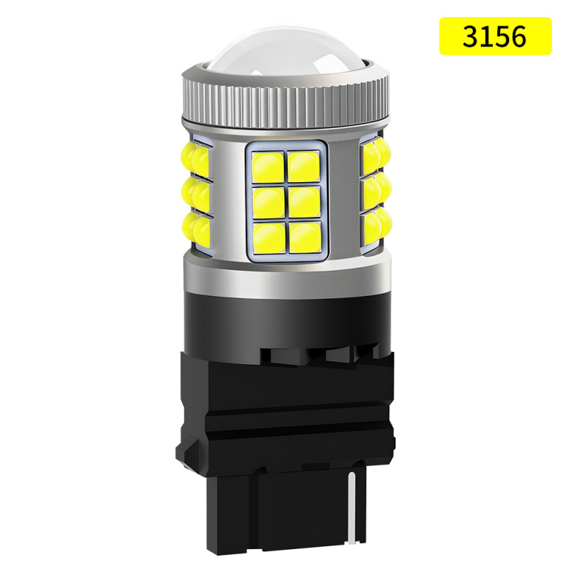LED автомобилна крушка 1156-33SMD-3030 конвексен чип със леща за мигач, задна светлина и спирачка, 10-30V, 6.85W, 872 lm