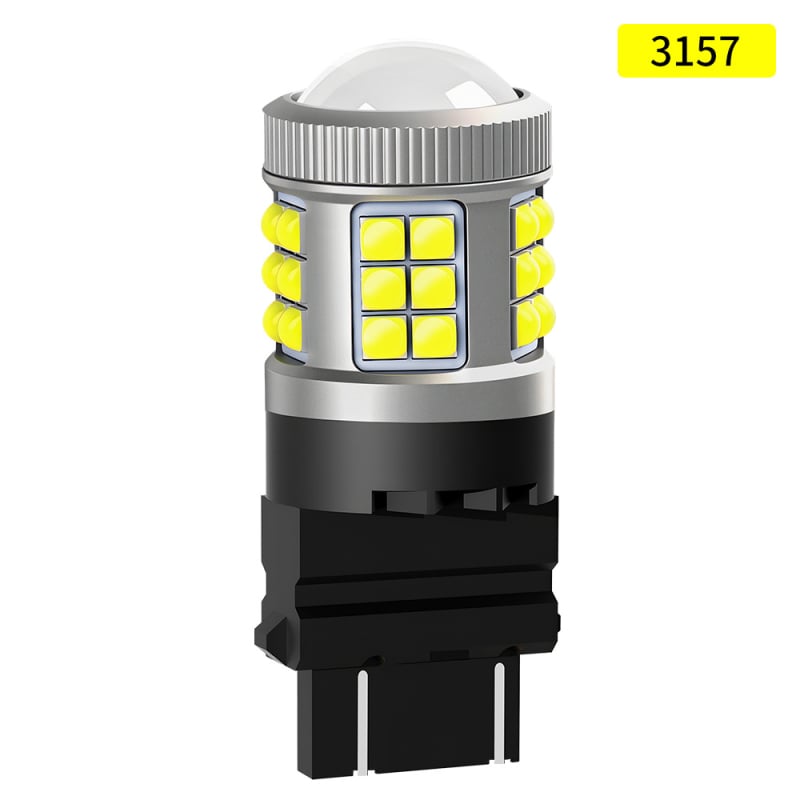LED автомобилна крушка 1156-33SMD-3030 конвексен чип със леща за мигач, задна светлина и спирачка, 10-30V, 6.85W, 872 lm