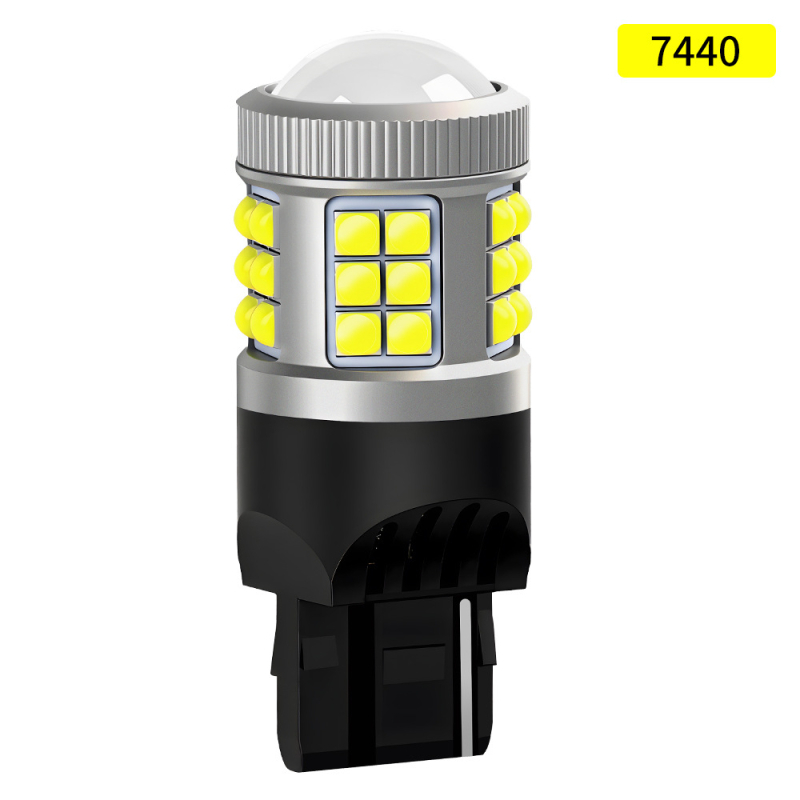 LED автомобилна крушка 1156-33SMD-3030 конвексен чип със леща за мигач, задна светлина и спирачка, 10-30V, 6.85W, 872 lm