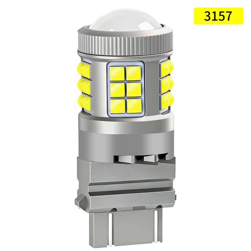 LED автомобилна крушка 1156-33SMD-3030 конвексен чип със леща за мигач, задна светлина и спирачка, 10-30V, 6.85W, 872 lm
