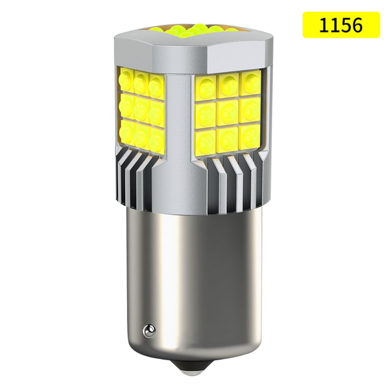 LED автомобилна крушка 1156-33SMD-3030 конвексен чип със леща за мигач, задна светлина и спирачка, 10-30V, 6.85W, 872 lm