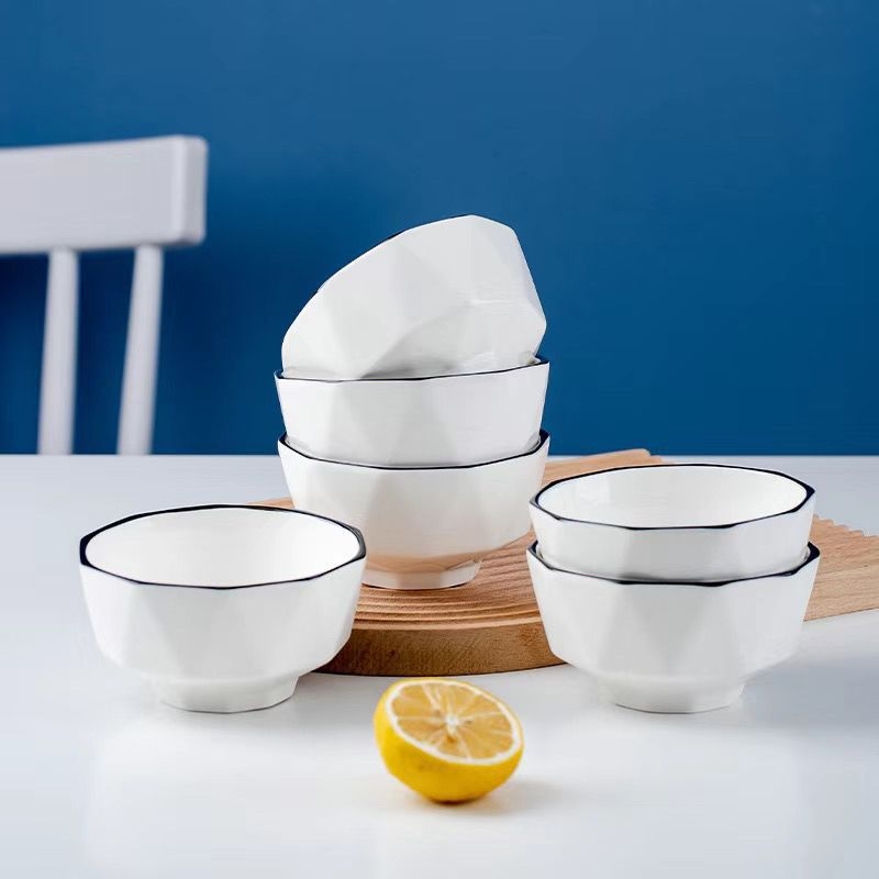 Keramički šesterokutni tanjur za posluživanje – moderni minimalistički stil, pogodan za mikrovalnu pećnicu