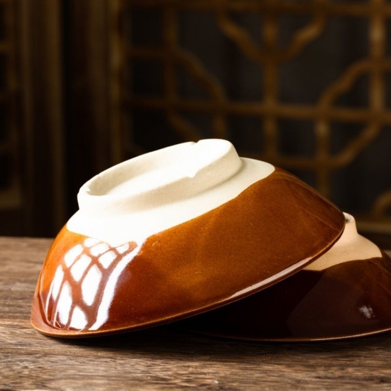 Κλασικό κεραμικό μπολ ατμού για κρέας και hot pot, στυλ Νέου Κινεζικού, κατάλληλο ως δώρο, όχι κατάλληλο για φούρνο μικροκυμάτων