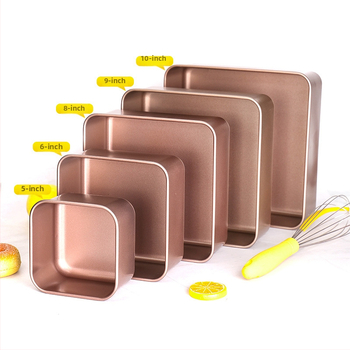 Gu yi nelipni kvadratinė torto forma su pakelta ir giliu dizainu, suderinama su vandens vonia