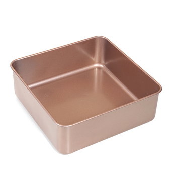 Gu yi tapadásmentes négyszögletes torta forma magasított és mélyített dizájnnal, vízfürdő kompatibilis otthoni használatra