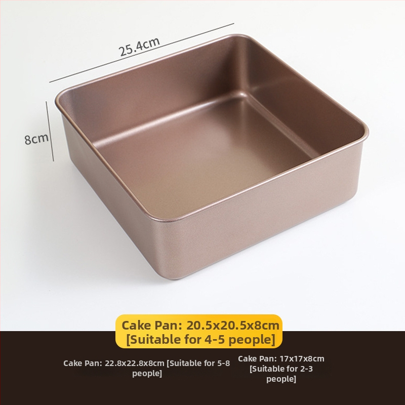 Gu yi nelipni kvadratinė torto forma su pakelta ir giliu dizainu, suderinama su vandens vonia