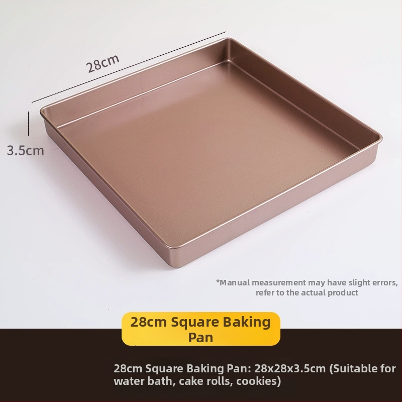 Gu yi nelipni kvadratinė torto forma su pakelta ir giliu dizainu, suderinama su vandens vonia