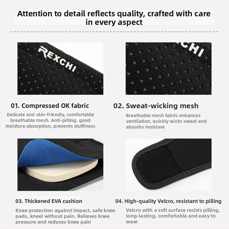 Коленни протектори за спорт на открито – EVA пяна, полиестерна материя, за възрастни, за бягане, колоездене и планински походи